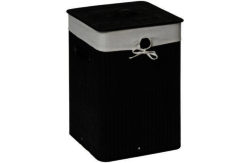 Premier Housewares Square Laundry Hamper - Black